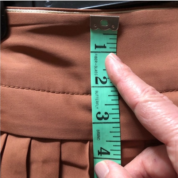 Derek Lam Silk Pleated High Waist Skirt Knee Length - Picture 12 of 13